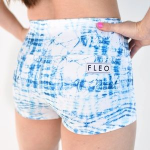 FLEO Blue Love high rise original shorts in Small